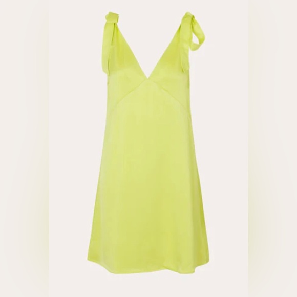 Stine Goya Rosario Dress color Yuzu/Green size Medium Tie Bow Straps NWT - Picture 15 of 15